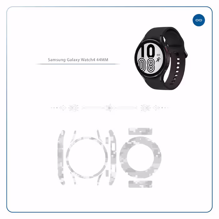 برچسب ماهوت طرح Army Winter Pixel مناسب برای ساعت هوشمند سامسونگ Watch4 44mm