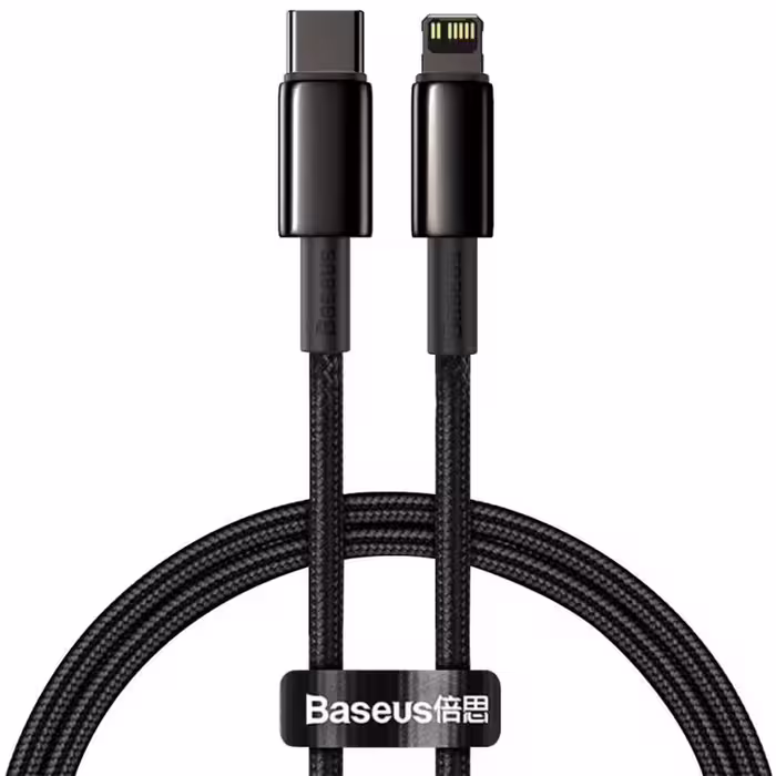 کابل تبدیل USB-C به لایتنینگ باسئوس مدل Tungsten طول 2 متر