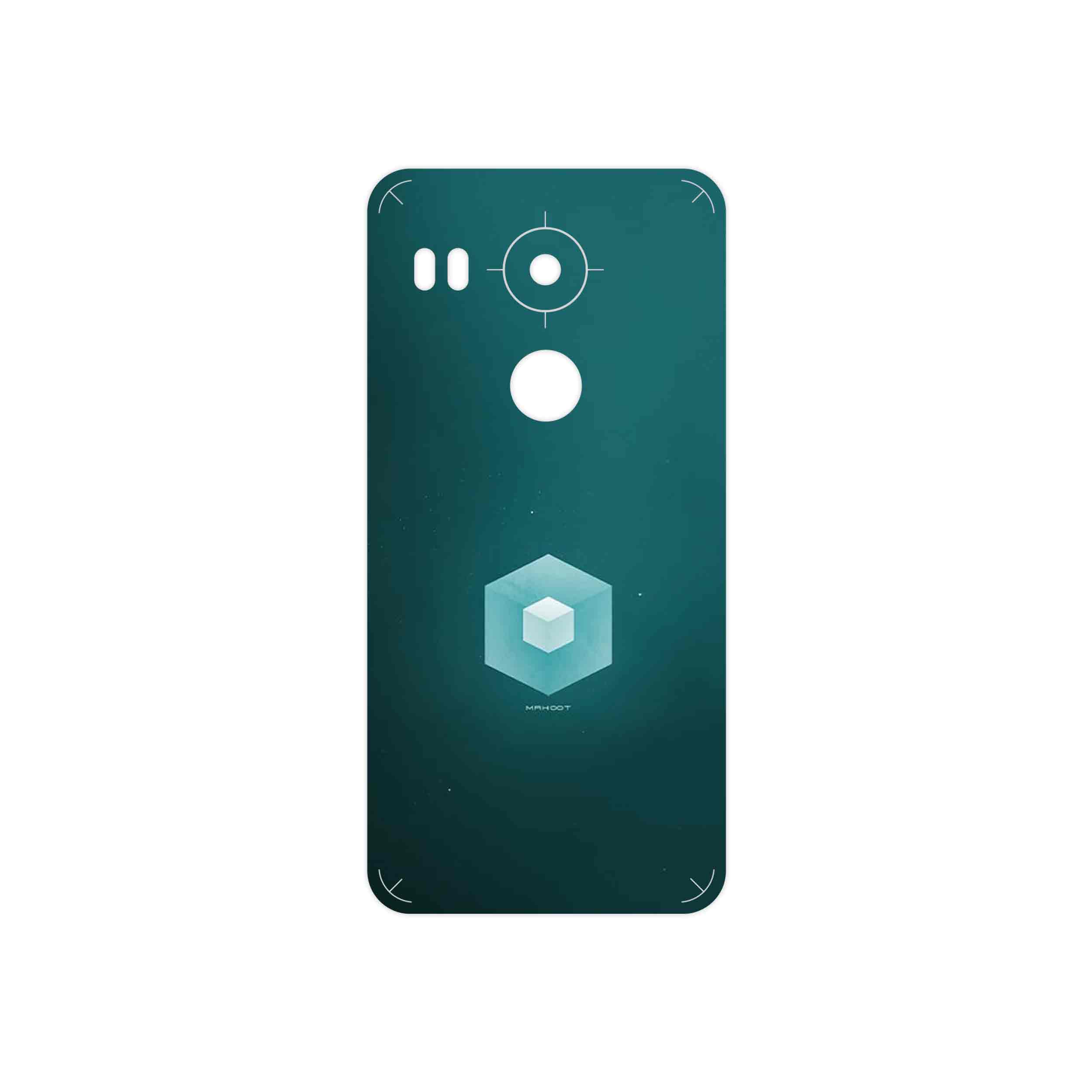 برچسب پوششی ماهوت مدل Minimal Cube icon مناسب برای گوشی موبایل گوگل Nexus 5X