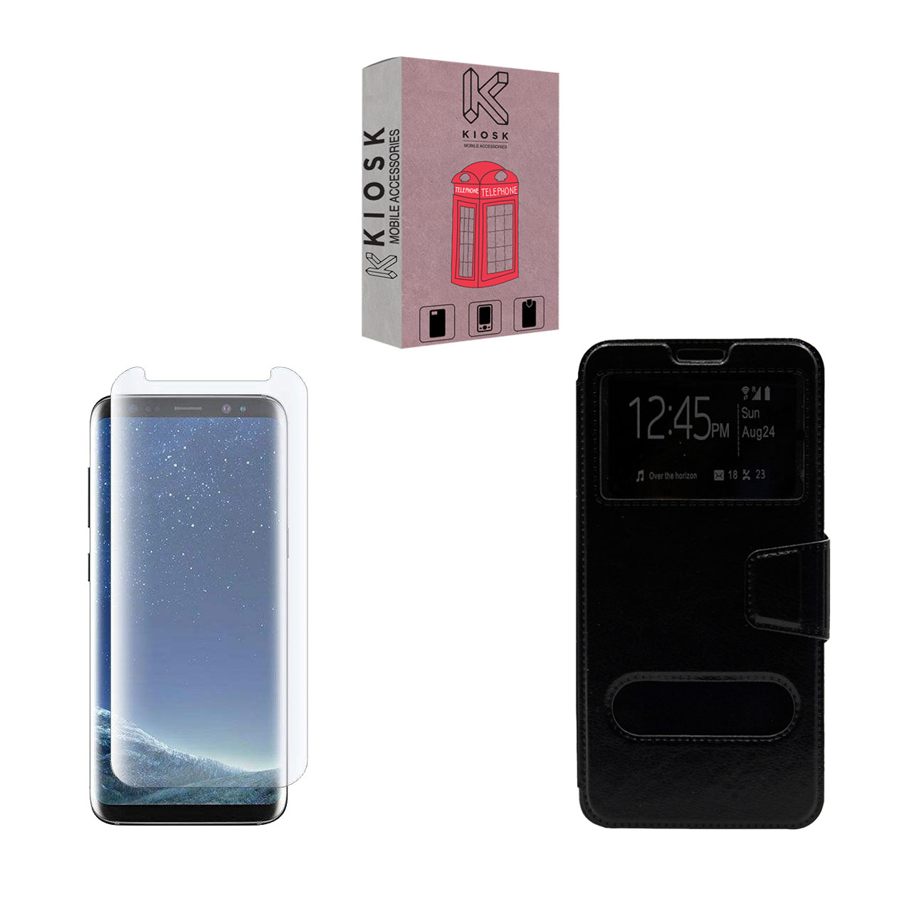  کیف کلاسوری کیوسک مدل KYSH-KGM-1 مناسب برای گوشی موبایل سامسونگ Galaxy S9 Plus به همراه محافظ صفحه نمایش