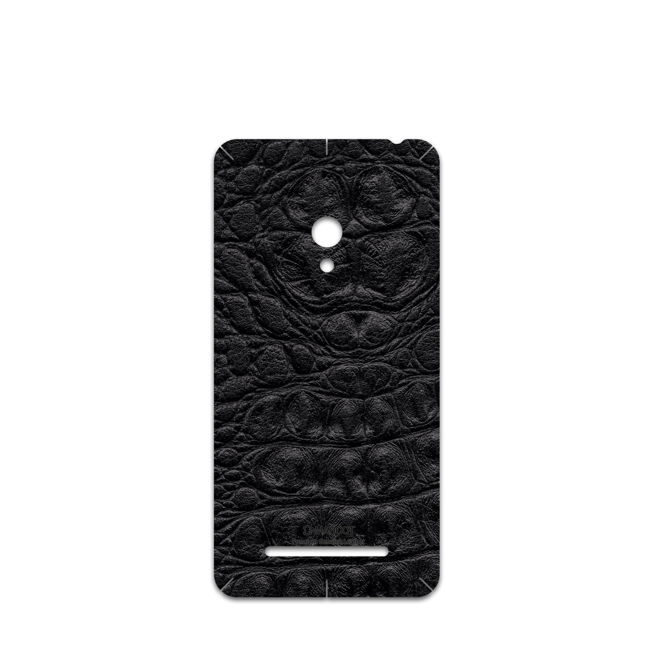 برچسب پوششی ماهوت مدل Black-Crocodile-Leather مناسب برای گوشی موبایل ایسوس Zenfone 5