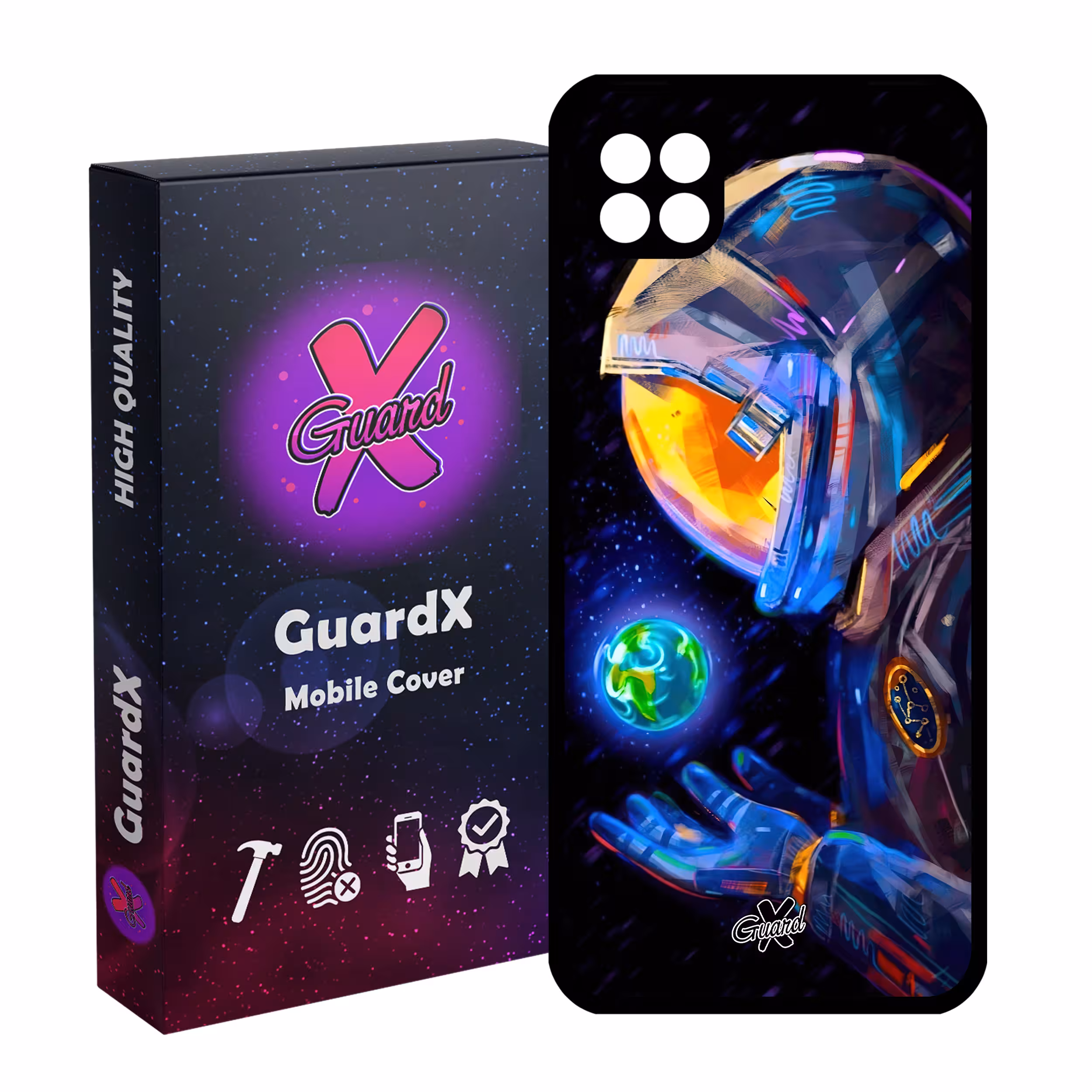 کاور گارد ایکس طرح فضانورد مدل Glass10496 مناسب برای گوشی موبایل سامسونگ Galaxy A22 5G