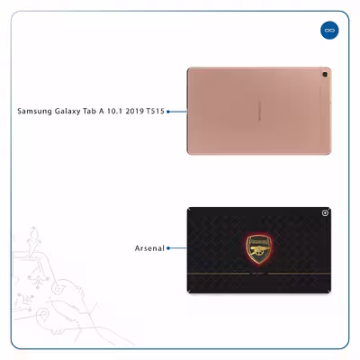 برچسب پوششی ماهوت مدل Arsenal مناسب برای تبلت سامسونگ Galaxy Tab A 10.1 2019 T515