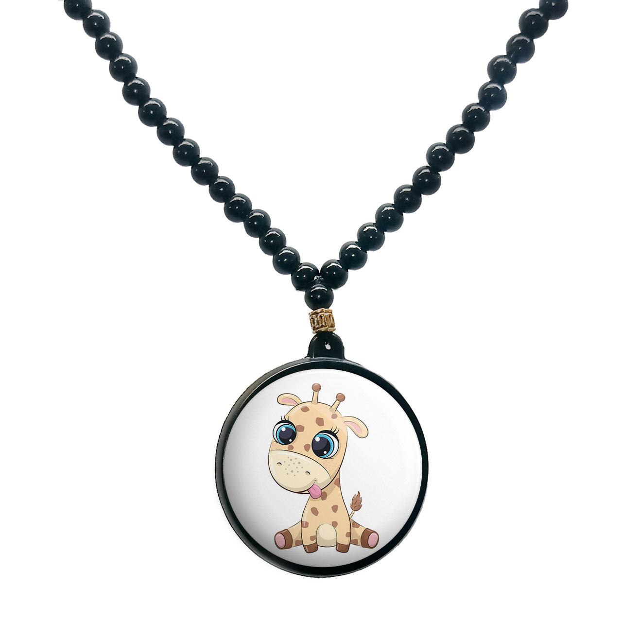 گردنبند پرمانه طرح حیوانات کیوت کد pmd.21410 مدل دو طرفه