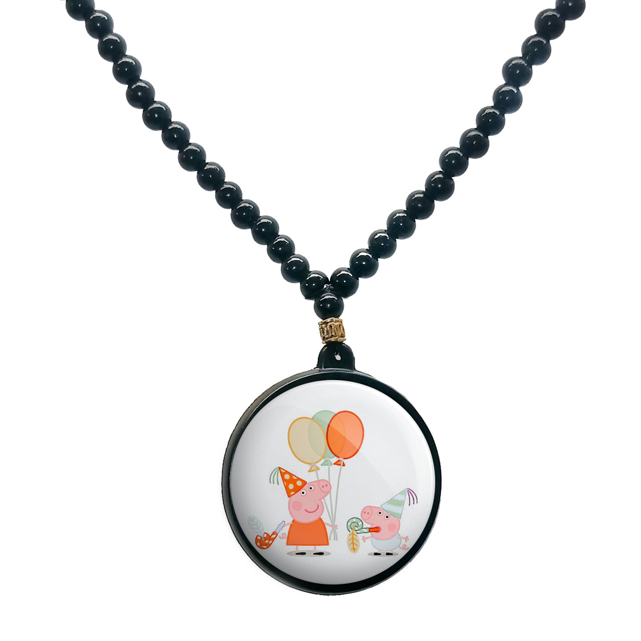 گردنبند پرمانه طرح پپاپیگ کد pmd.25089 مدل دو طرفه