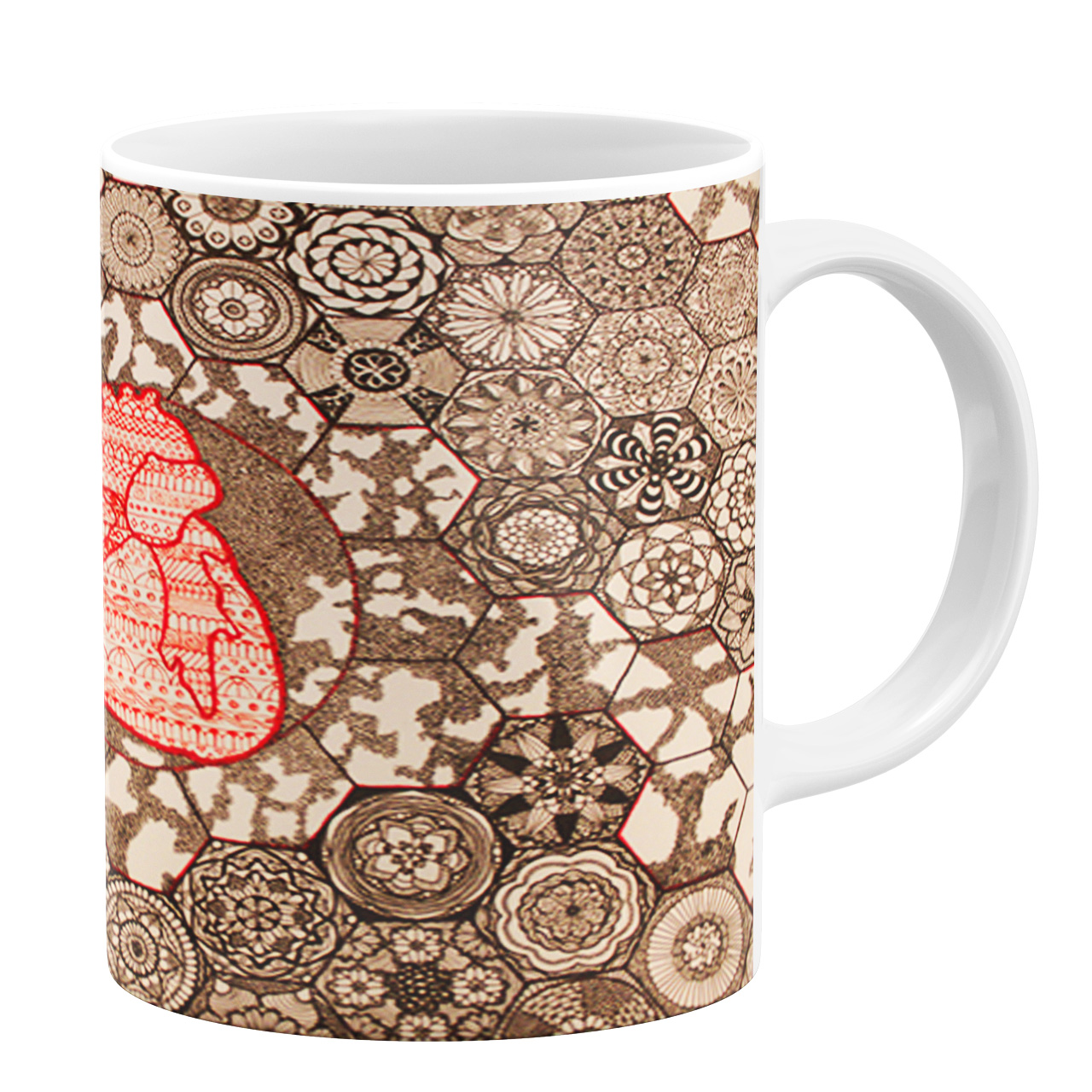 ماگ طرح قلب کد 10689