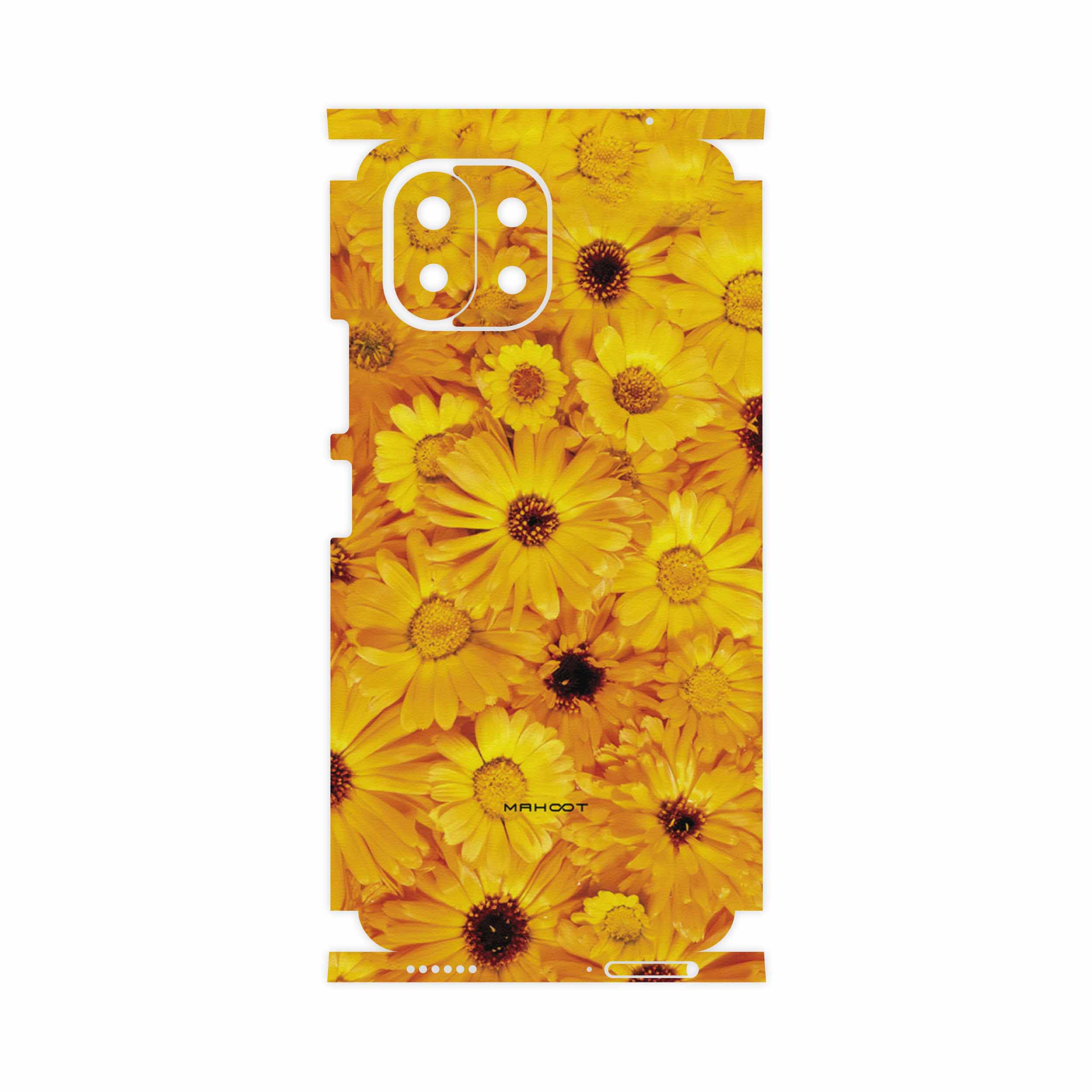 برچسب پوششی ماهوت مدل Yellow-Flower-FullSkin مناسب برای گوشی موبایل شیائومی MI 11 LITE