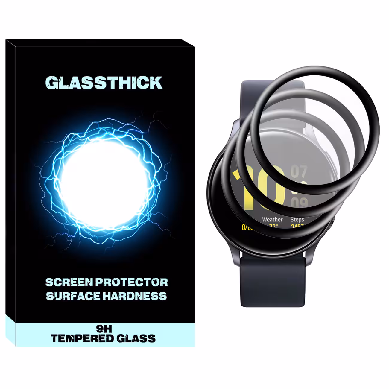 محافظ صفحه نمایش نانو گلستیگ مدل NGL مناسب برای ساعت هوشمند سامسونگ Galaxy Watch Active 40mm بسته سه عددی