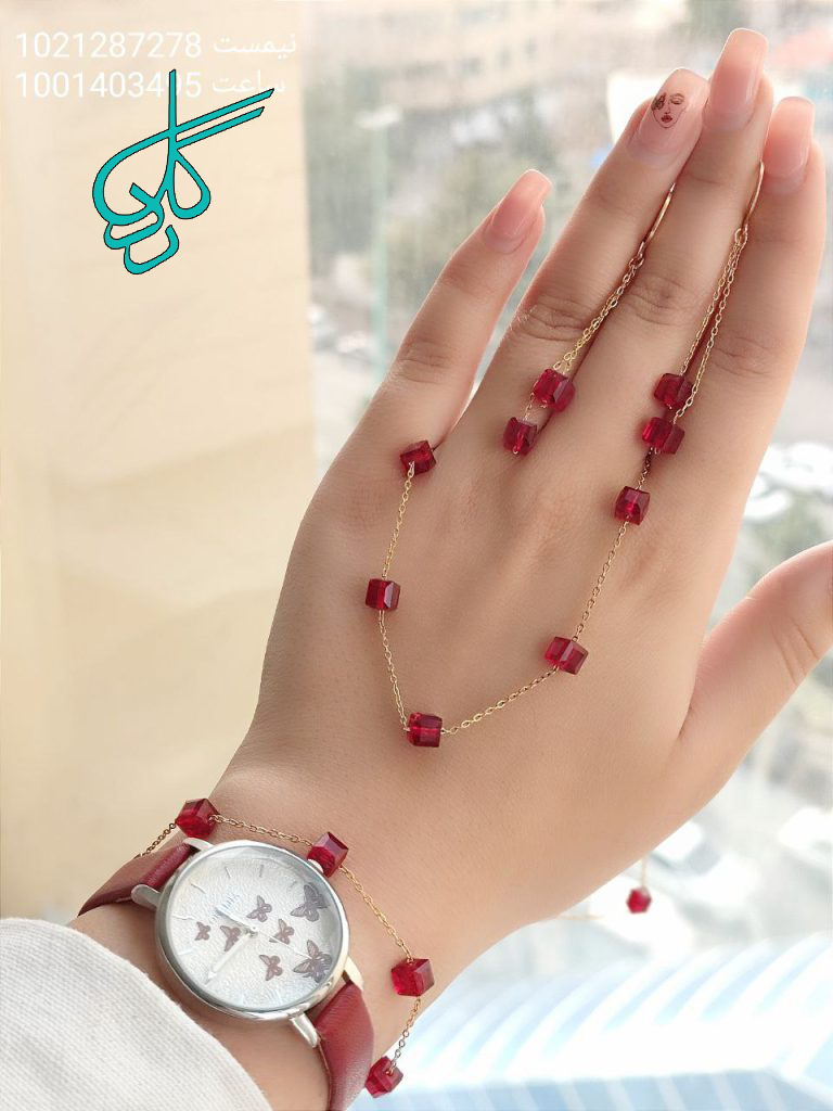 خرید ست هدیه دخترانه سرویس نیگن دار و ساعت کد 1815268 - ردگل