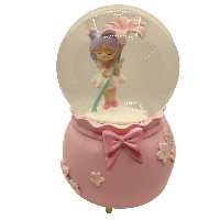 گوی موزیکال مدل چراغ دار طرح دختر با احساس