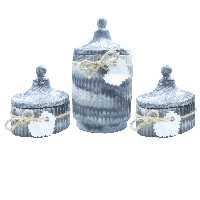 بانکه مدل سنگی طرح رگه دار کد 521 بسته 3 عددی