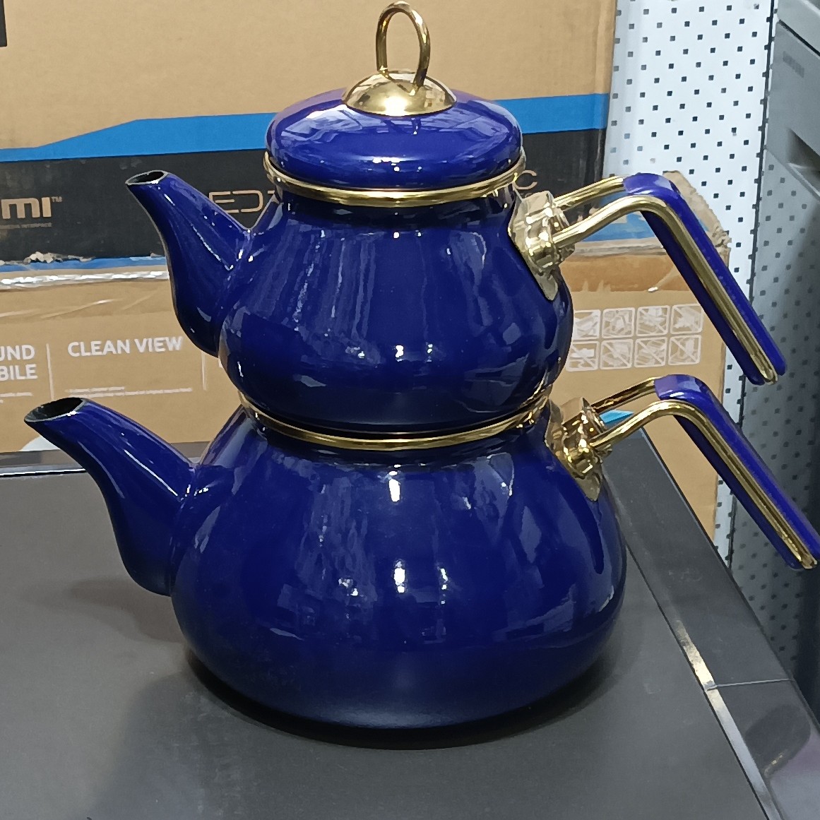 کتری و قوری پاچی ساخت ترکیه اورجینال آبی