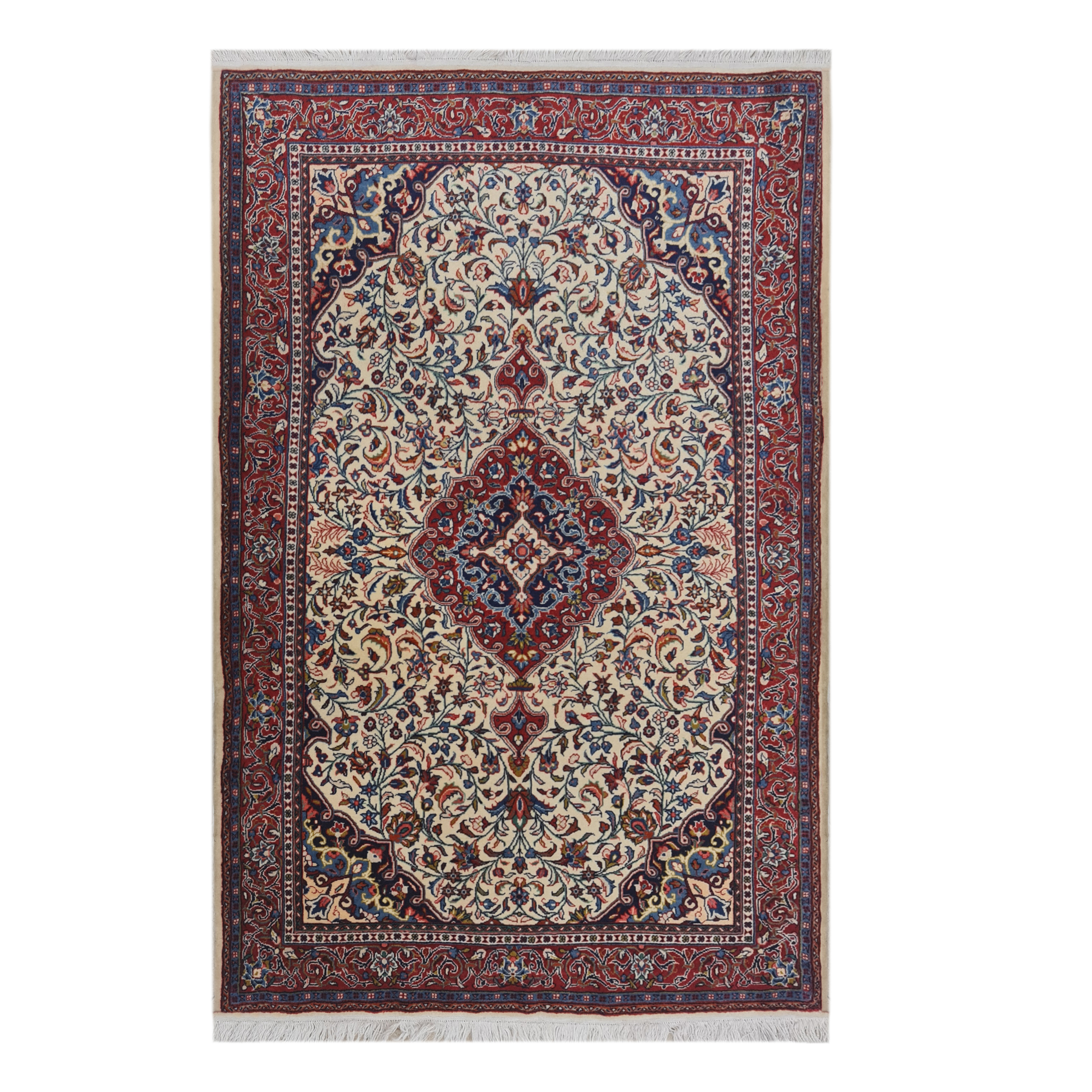 فرش قدیمی دستبافت یک و نیم متری کد 1258