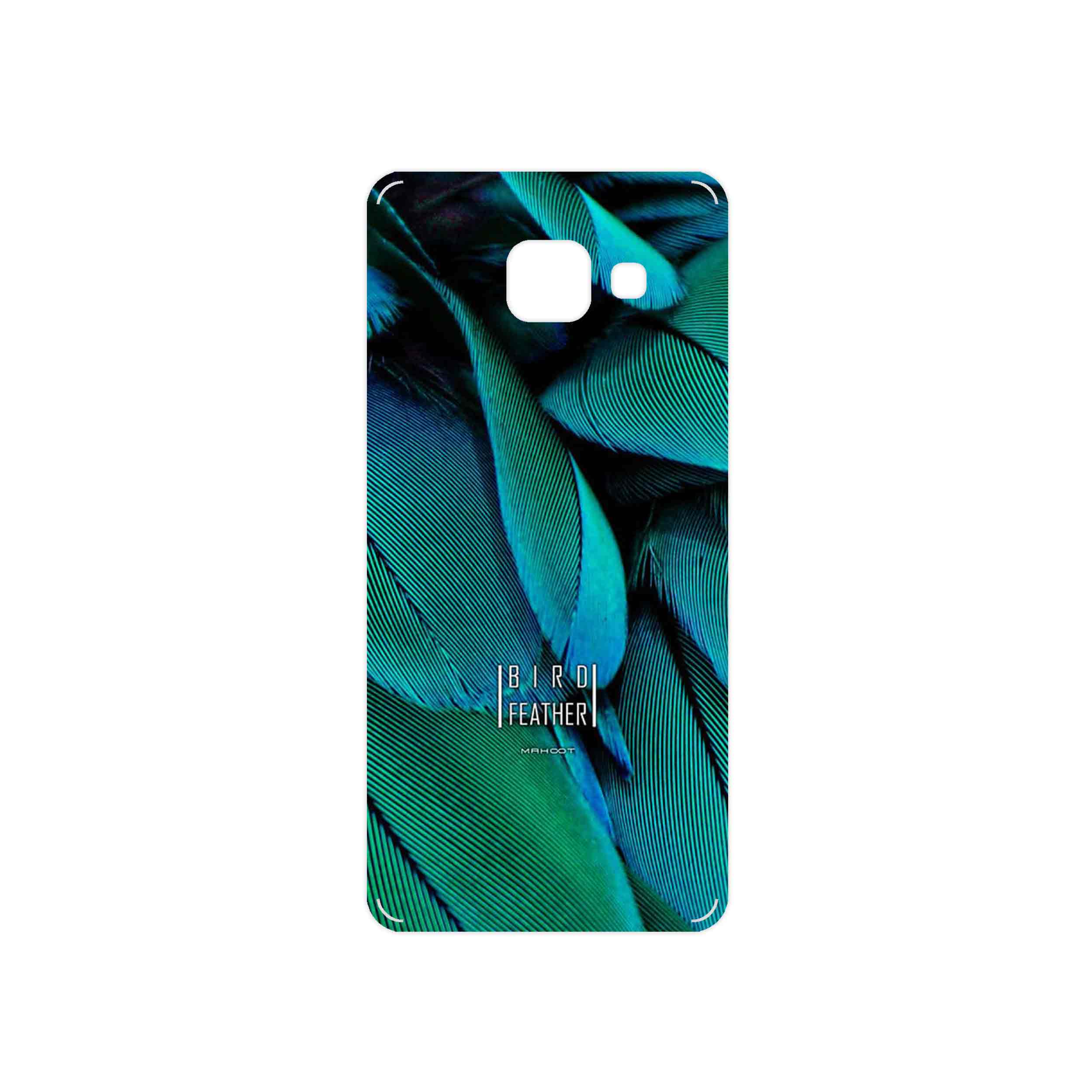 برچسب پوششی ماهوت مدل Green Feather مناسب برای گوشی موبایل سامسونگ Galaxy A3 2016
