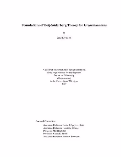 خرید و دانلود نسخه کامل کتاب Foundations of Boij-Söderberg Theory for Grassmannians