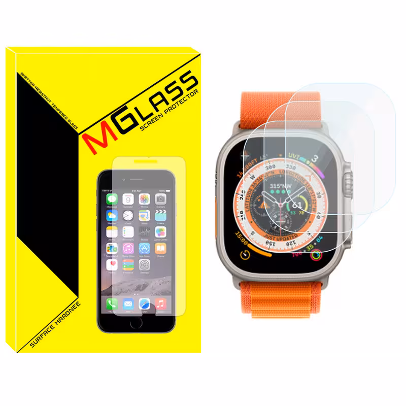 محافظ صفحه نمایش شیشه‌ای ام‌گلس مدل SH-MG مناسب برای ساعت هوشمند هاینو تکو T89 Ultra Max بسته سه عددی | کالا برتری