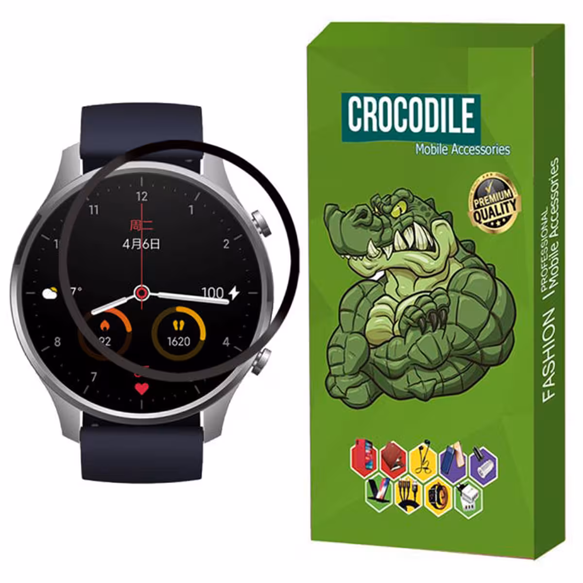 محافظ صفحه نمایش کروکودیل مدل C-PWM مناسب برای ساعت هوشمند شیائومی Mi Watch Color