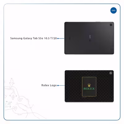 برچسب پوششی ماهوت مدل Rolex-Logo مناسب برای تبلت سامسونگ Galaxy Tab S5e 10.5 2019 T720