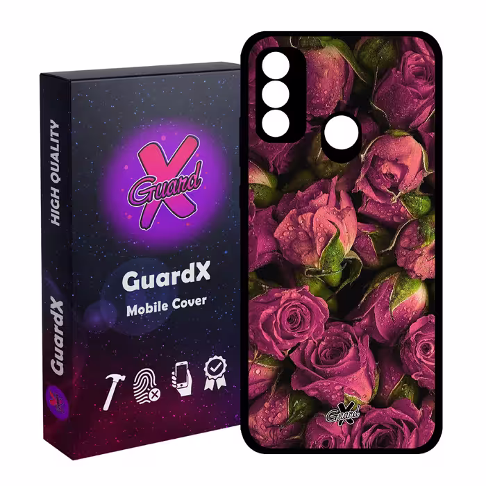 کاور گارد ایکس طرح Flower مدل Glass10006 مناسب برای گوشی موبایل هوآوی P Smart 2020