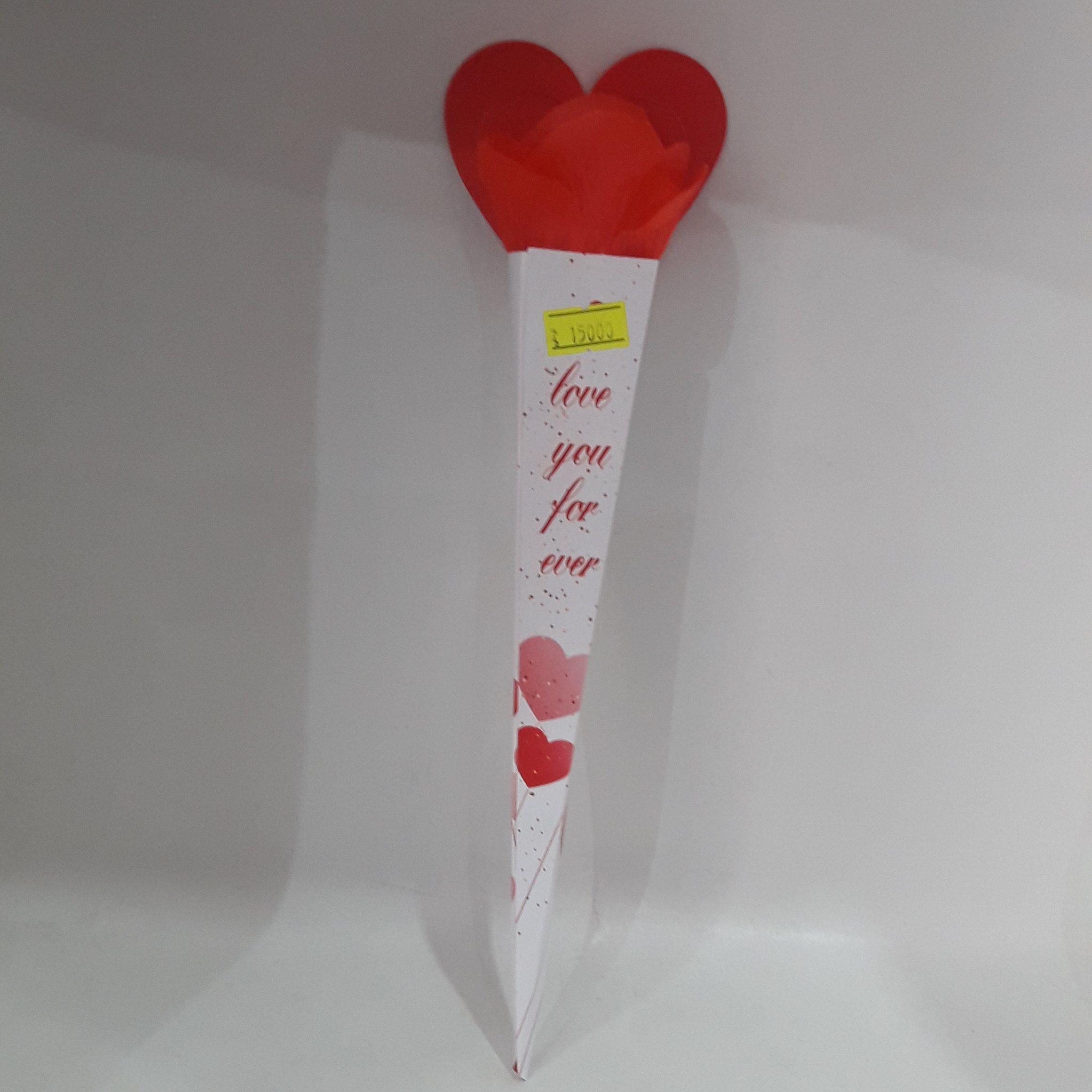 شاخه گل مصنوعی طرح قلب هرمی 