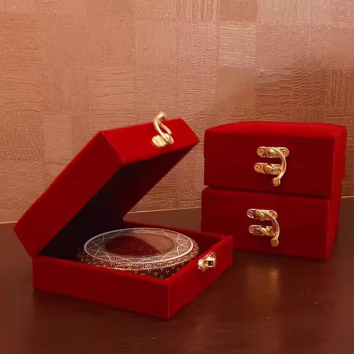 ظروف بسته بندی زعفران - مخمل خاتم 5گرم  کوچک(اقتصادی)