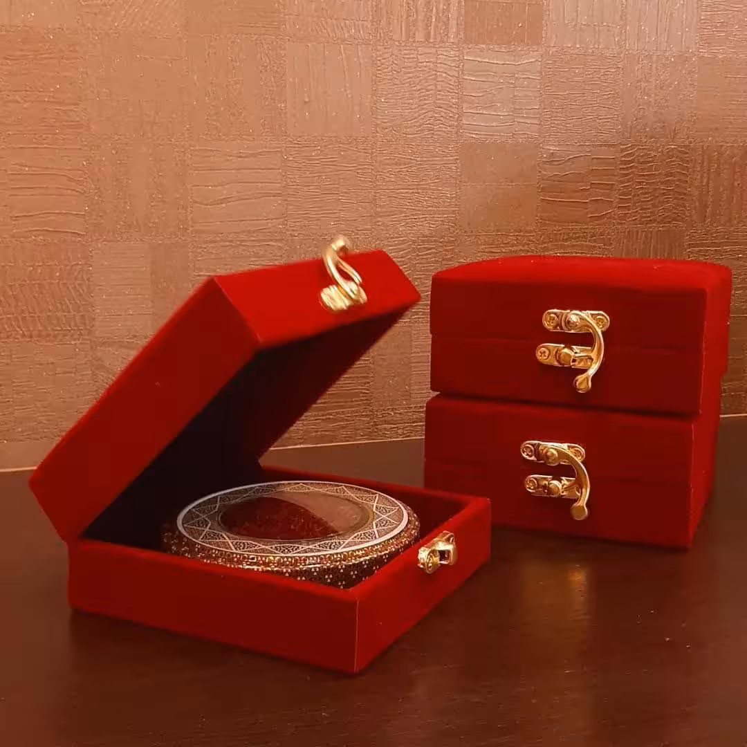 ظروف بسته بندی زعفران - مخمل خاتم 5گرم  کوچک(اقتصادی)