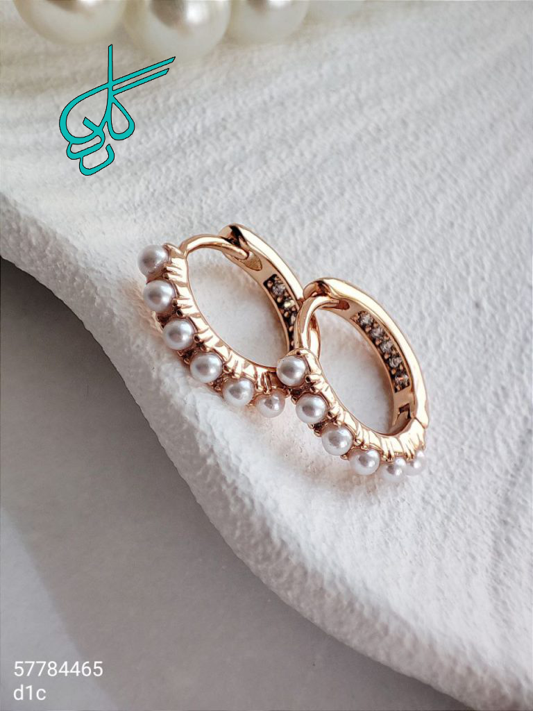 خرید گوشواره حلقه ای زنانه مارک ژوپینگ نگین دار استیل رنگ ثابت ضد حساسیت کیفیت عالی کد 1615518 - ردگل