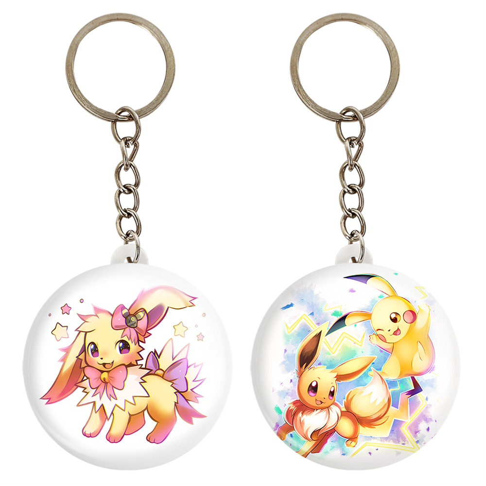 جاکلیدی خندالو مدل تندرز و پیکاچو و ایو انیمه پوکمون کد 1736817365 مجموعه 2 عددی