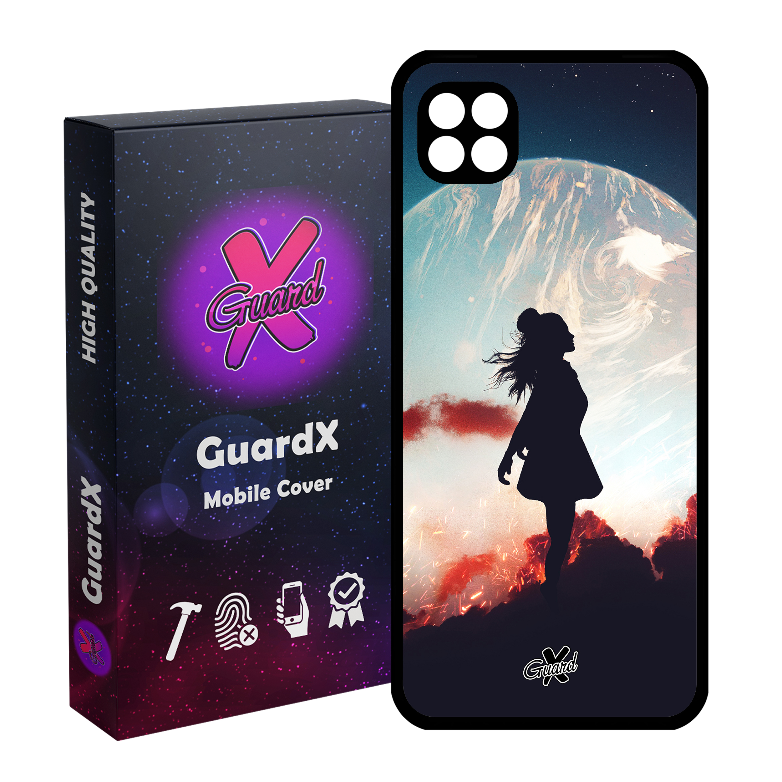 کاور گارد ایکس طرح دختر مدل Glass10195 مناسب برای گوشی موبایل سامسونگ Galaxy A22 5G