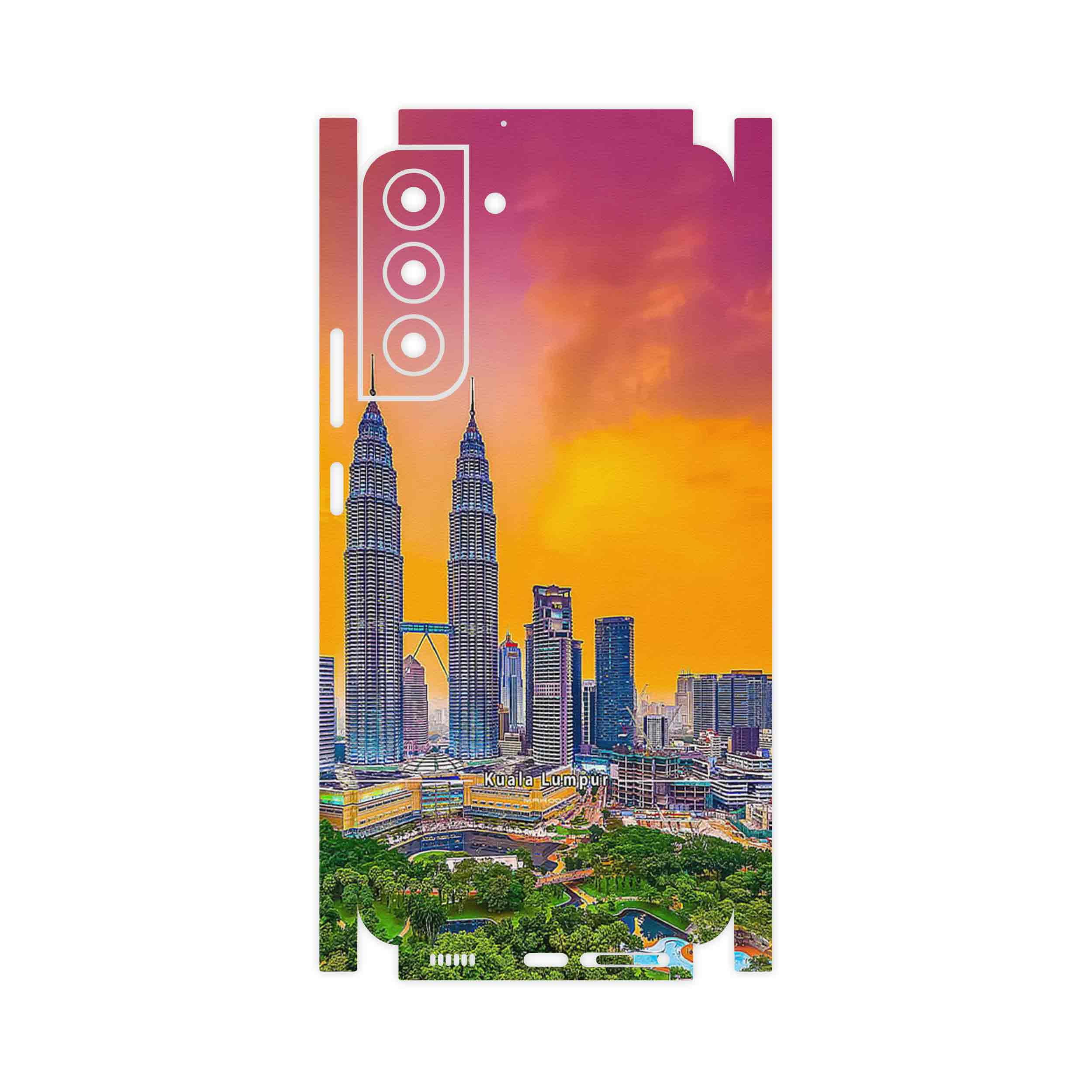 برچسب پوششی ماهوت مدل City of Kuala Lumpur-FullSkin مناسب برای گوشی موبایل سامسونگ Galaxy S22 Plus 5G