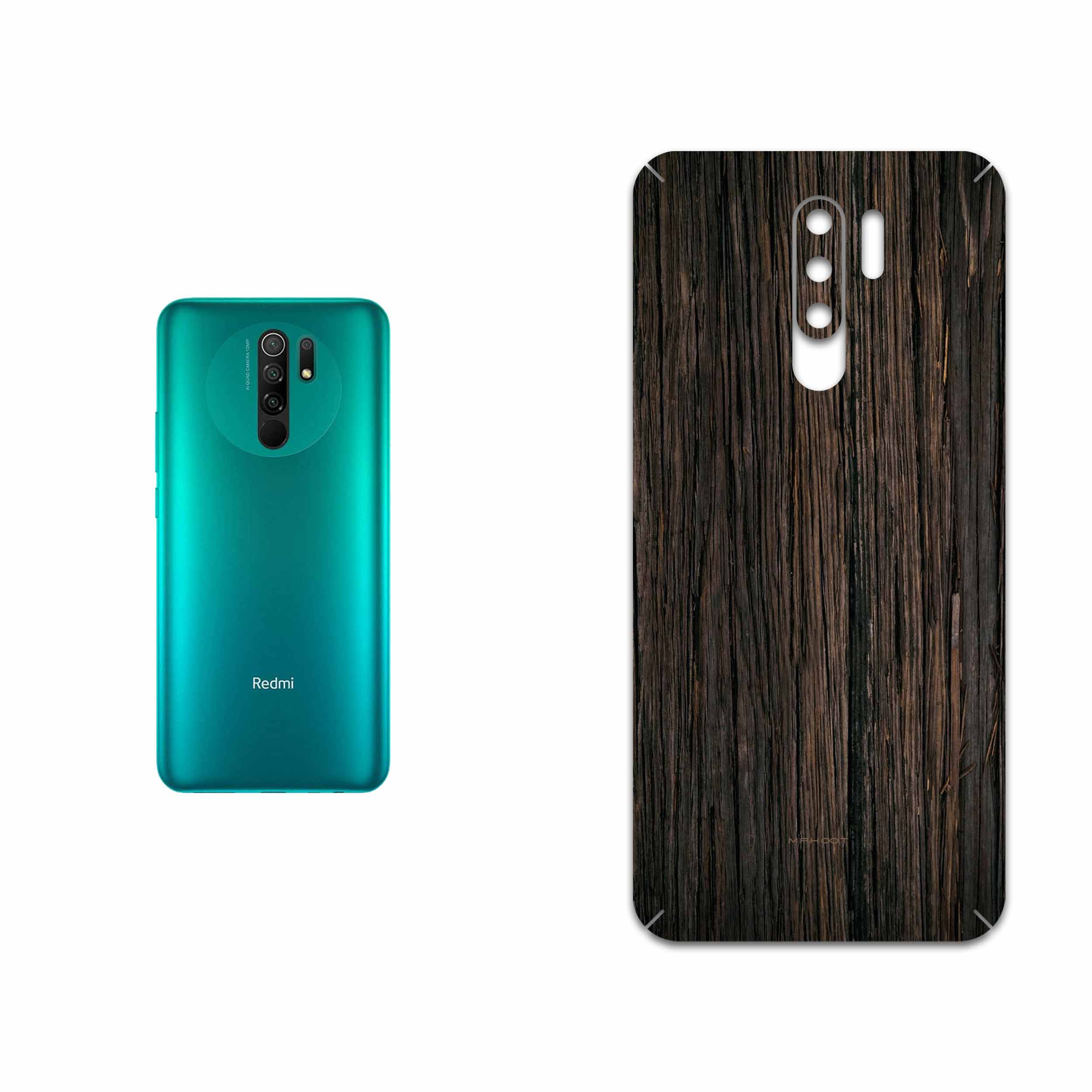 برچسب پوششی ماهوت مدل Burned Wood مناسب برای گوشی موبایل شیائومی Redmi 9