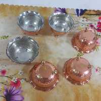 پیاله یاجا هفت سینی شش عددی مسی سه پایه کار شیک 