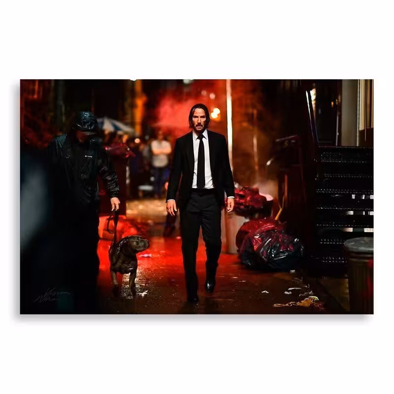 تابلو شاسی طرح فیلم John Wick Keanu Reeves مدل NV0374