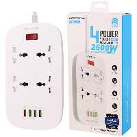 چند راهی 4 خانه برق کینگ استار KPS5135PD با کابل 2 متری   شارژر USB