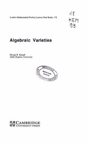خرید و دانلود نسخه کامل کتاب Algebraic varieties