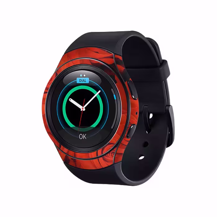 برچسب ماهوت طرح Red_Flower مناسب برای ساعت هوشمند سامسونگ Galaxy Gear S2