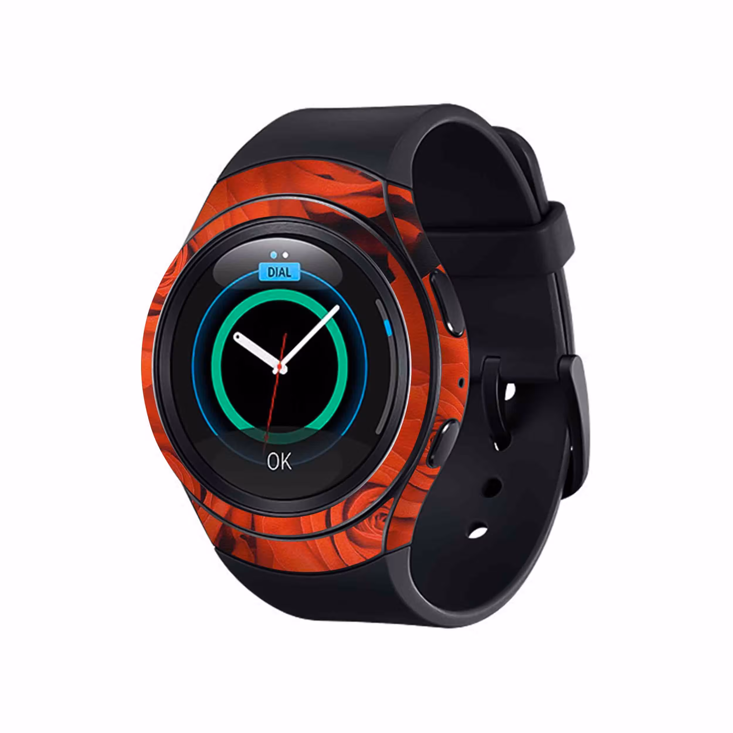 برچسب ماهوت طرح Red_Flower مناسب برای ساعت هوشمند سامسونگ Galaxy Gear S2