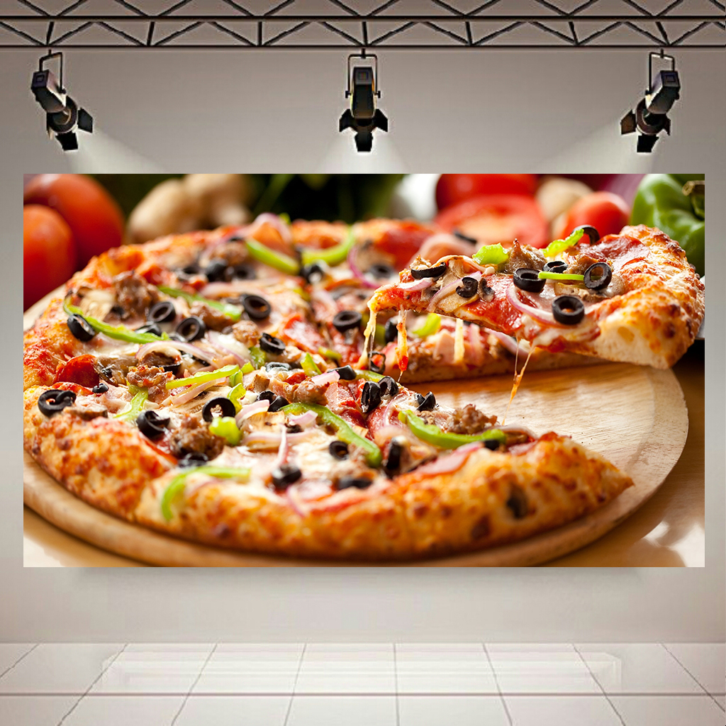 تابلو بوم طرح فست فود مدل پیتزا کد AR6250