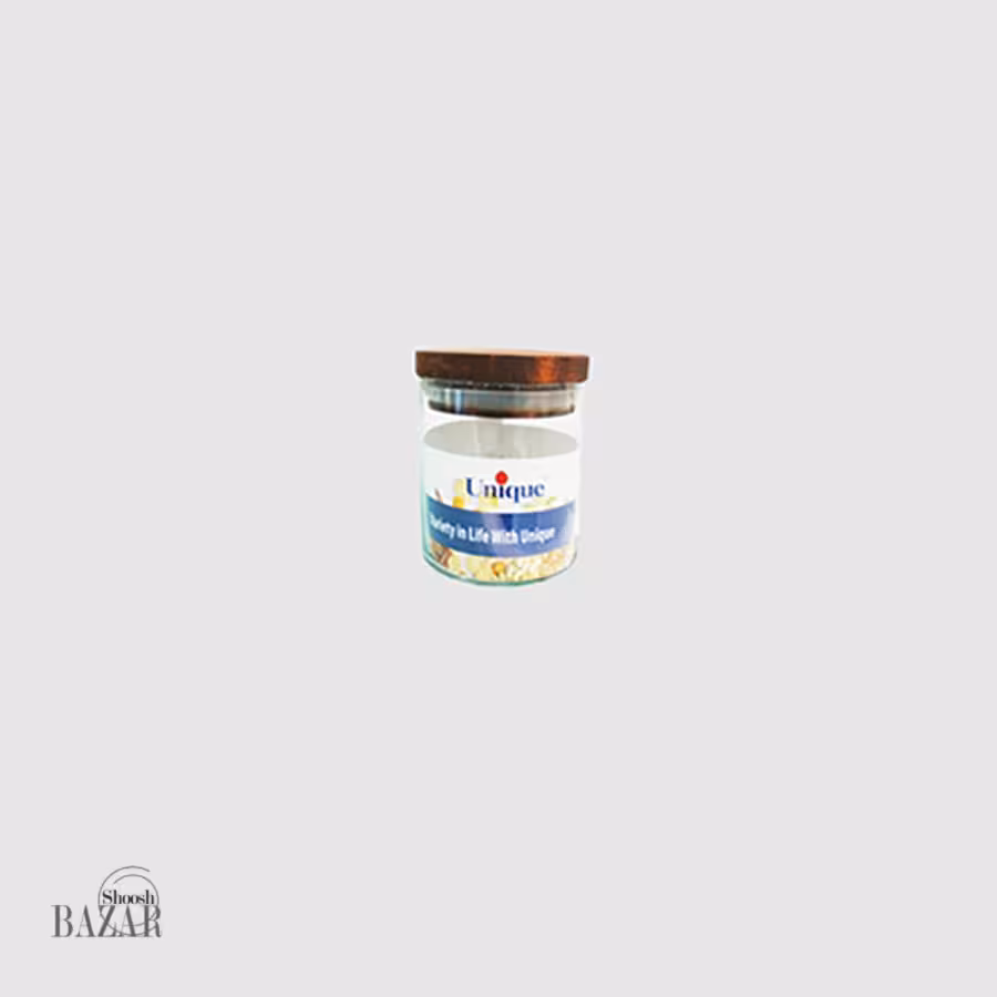 بانکه ادویه 300 شیشه ای در چوبی کد UN-1278