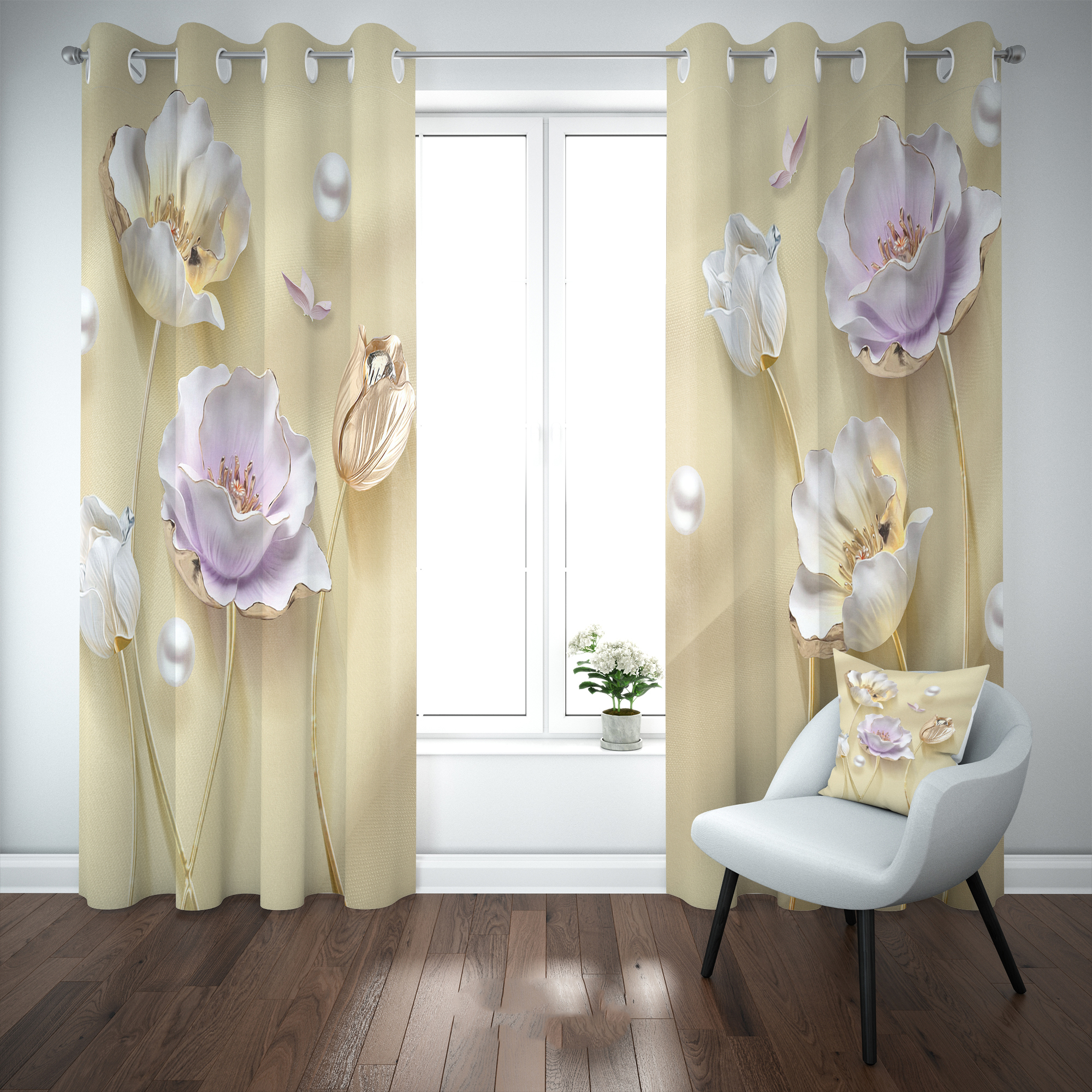 پرده مدل b1324 سایز 140×280 سانتی متر