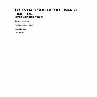 خرید و دانلود نسخه کامل کتاب Foundations of Software Testing: ISTQB Certification