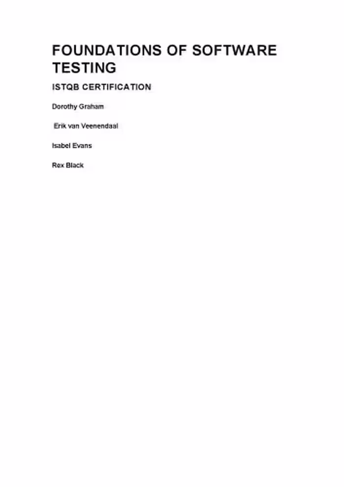 خرید و دانلود نسخه کامل کتاب Foundations of Software Testing: ISTQB Certification