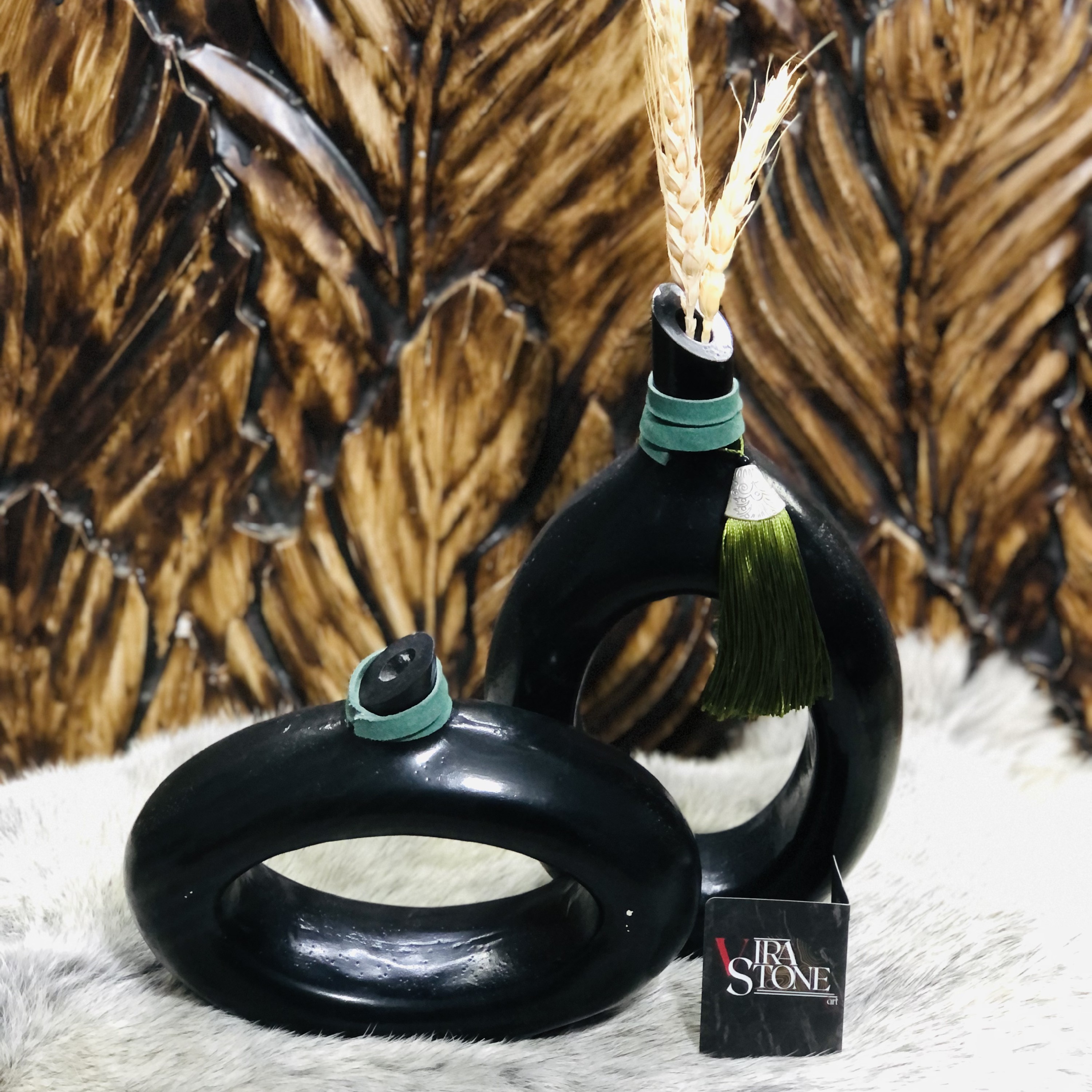 گلدان یا گلجای سنگی دوقلو