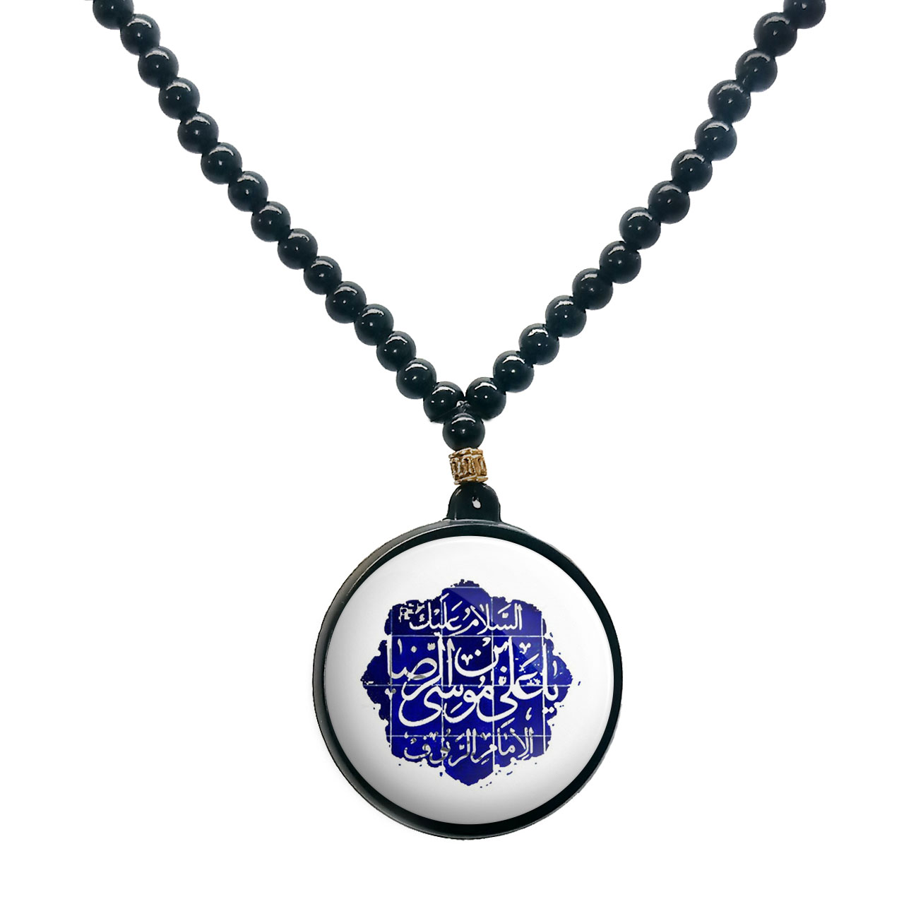 گردنبند پرمانه طرح امام رضا کد pmd.23611 مدل دو طرفه