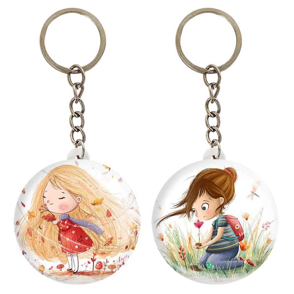 جاکلیدی خندالو مدل دخترونه کد 55145518 مجموعه 2 عددی