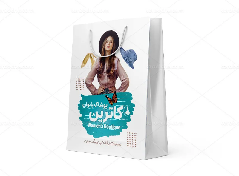 طرح ساک تبلیغاتی بوتیک زنانه | گرافیک با طعم تربچه