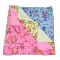 دستمال نظافت مدل گلدار بسته سه عددی