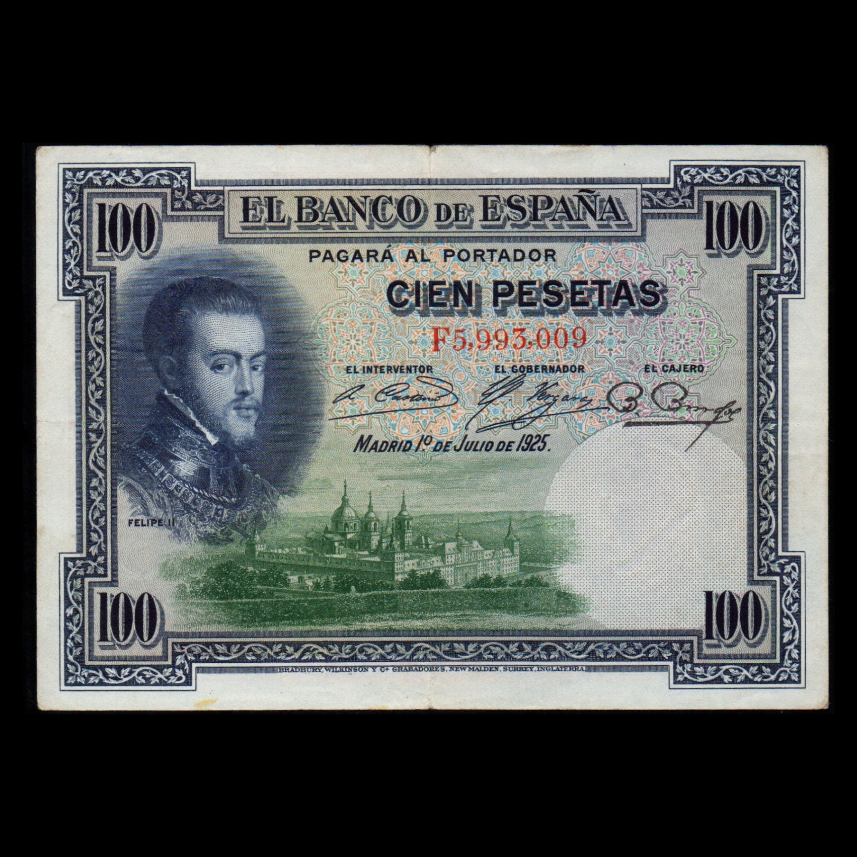 اسکناس تزئینی طرح کشور اسپانیا مدل 100پزو