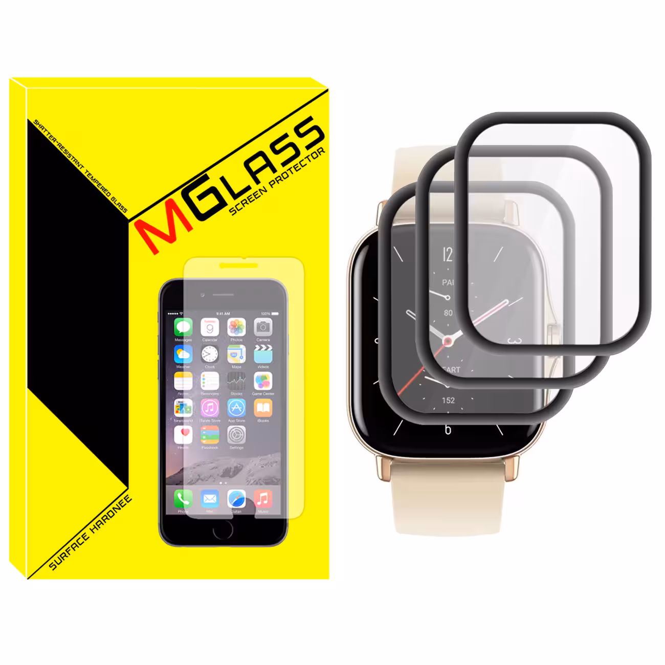 محافظ صفحه نمایش نانو ام گلس مدل NMG مناسب برای ساعت هوشمند امازفیت GTS 2 Mini بسته سه عددی