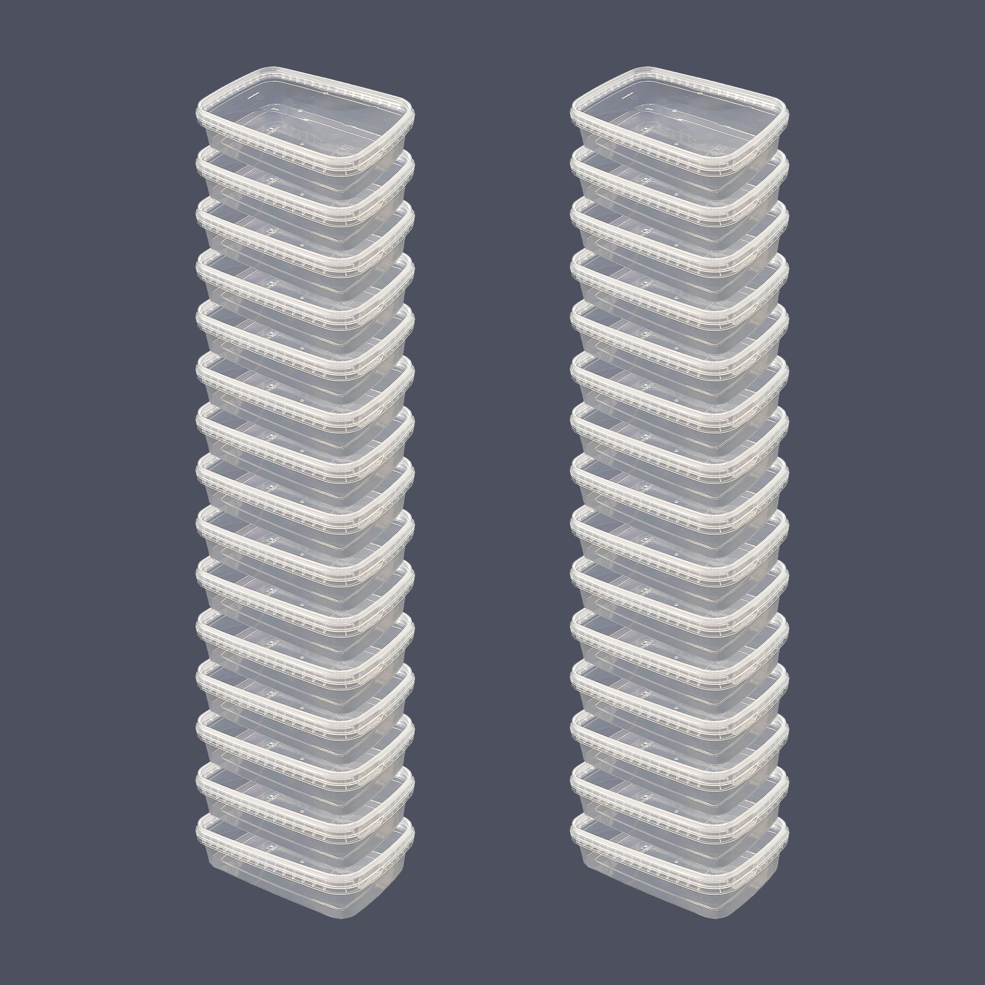 ظرف نگهدارنده مدل فریزری و مایکروویوی طرح شفاف کد 700cc بسته 30 عددی